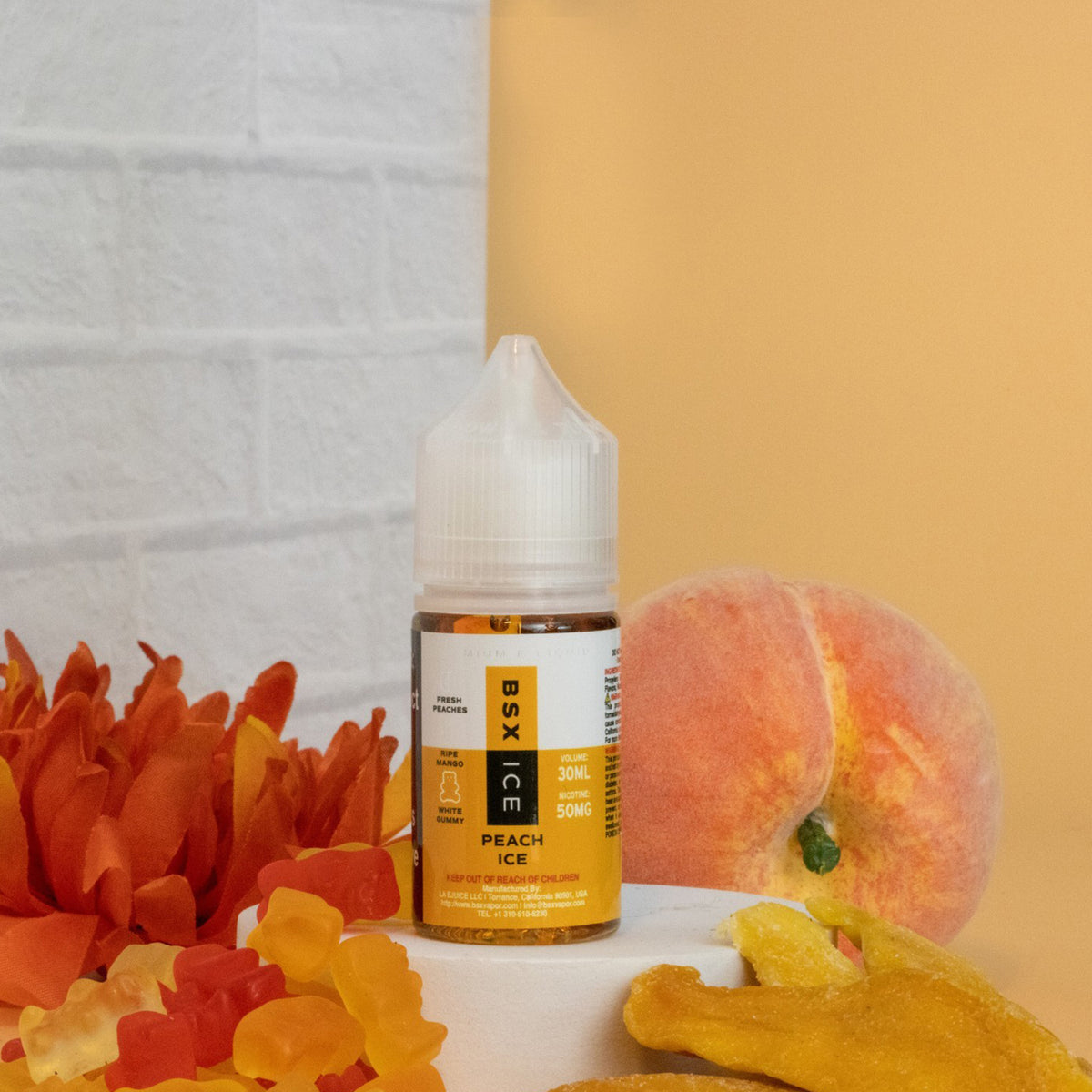 Peach Ice Salt Nic - BSX Ice Nic Salts | BSX Vapor Peach Ice Salt Nic - BSX Ice Nic Salts | BSX Vapor