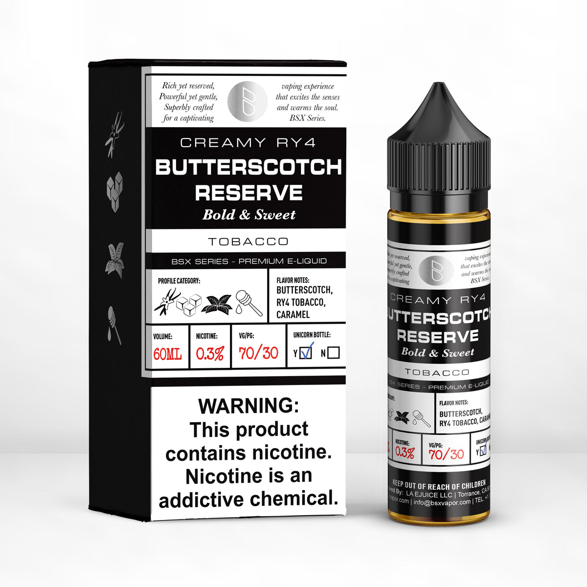 Butterscotch Reserve Vape Juice - BSX Series | BSX Vapor