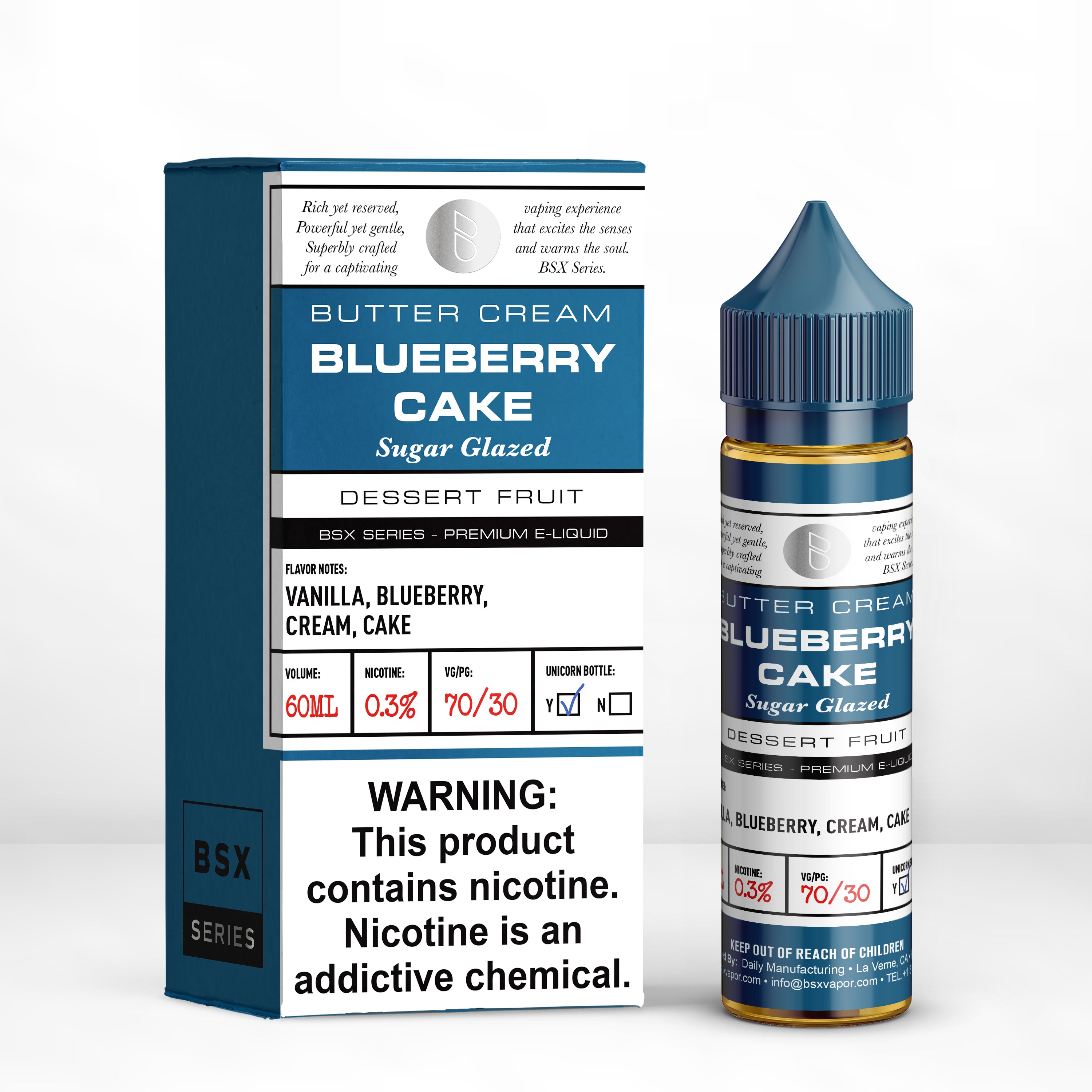 Blueberry Cake Vape Juice - BSX Series