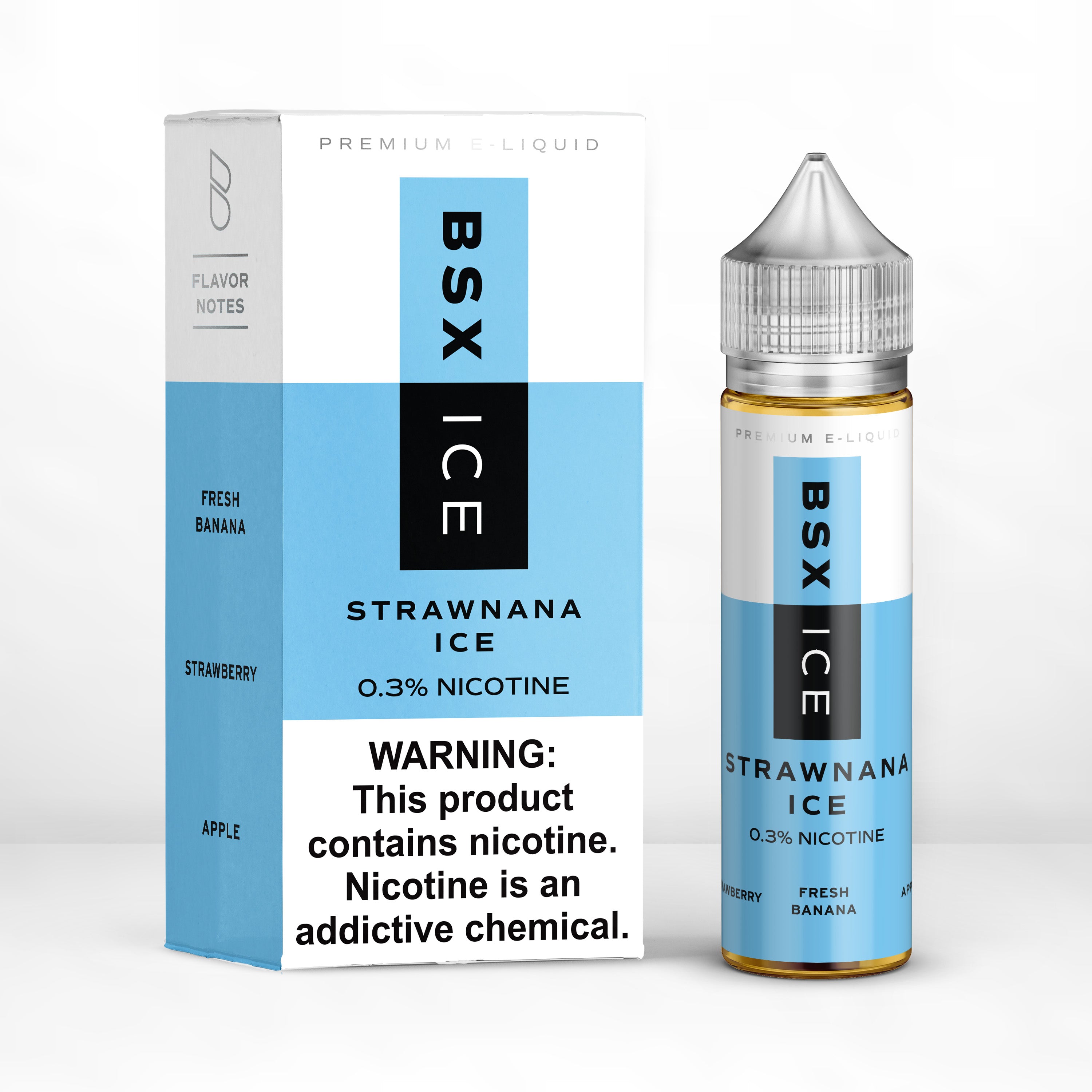 elf bar vape uk BSX Vapor E-liquid - Strawnana Ice - 60ml main image 0