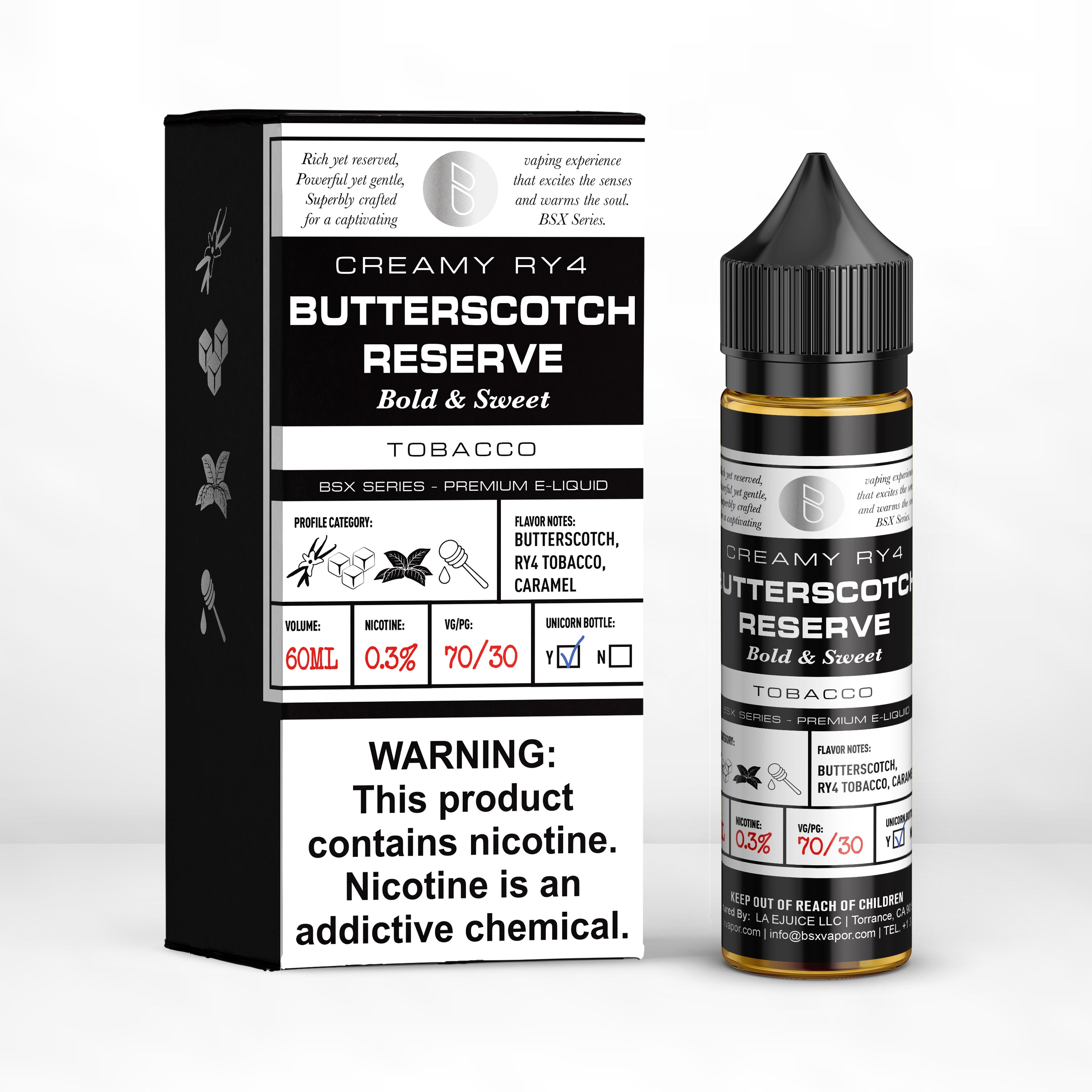 Butterscotch Reserve Vape Juice BSX Series & BSX Vapor