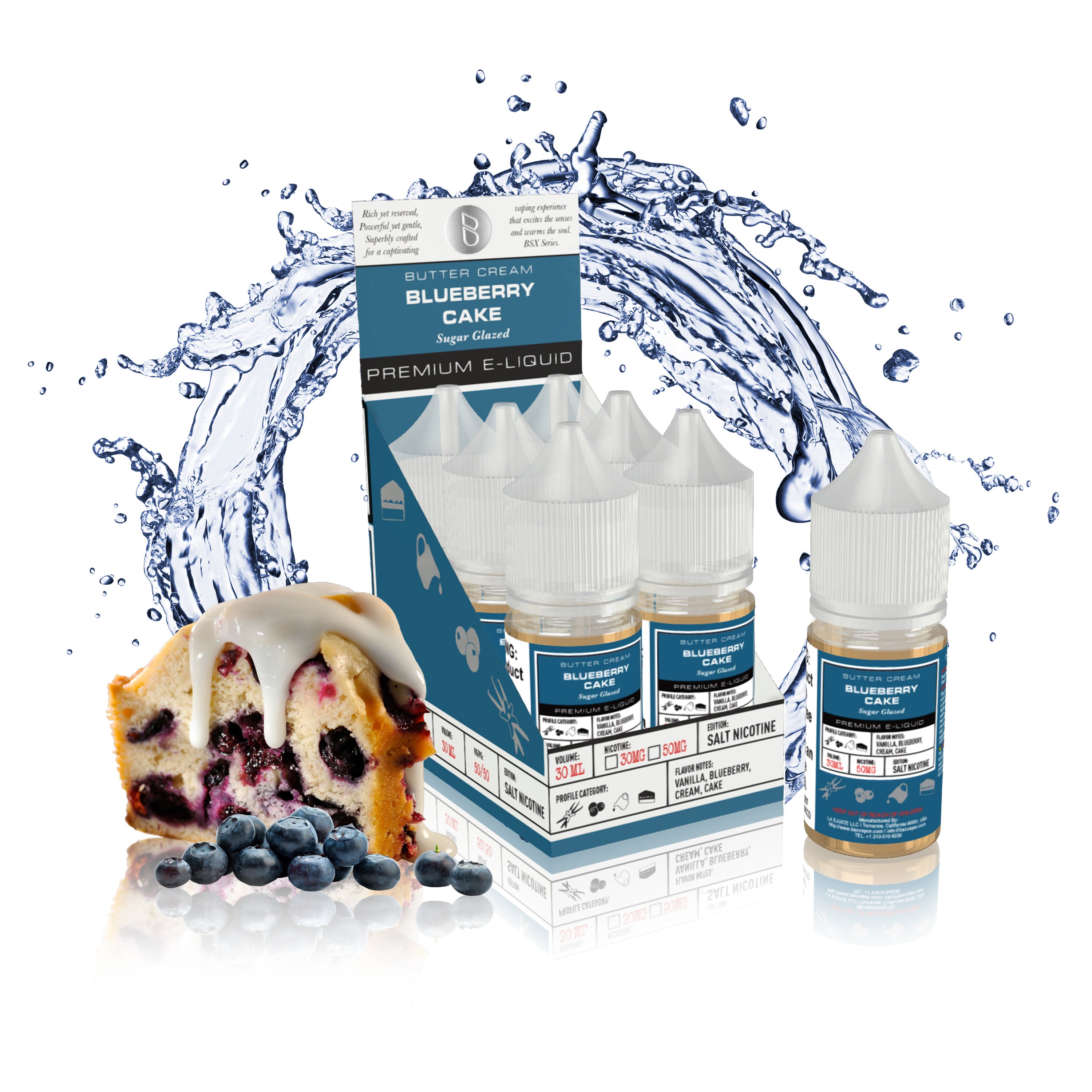 elfbar nachfüll pod läuft aus Blueberry Cake: Blueberry Salt Nic - BSX Nic Salts